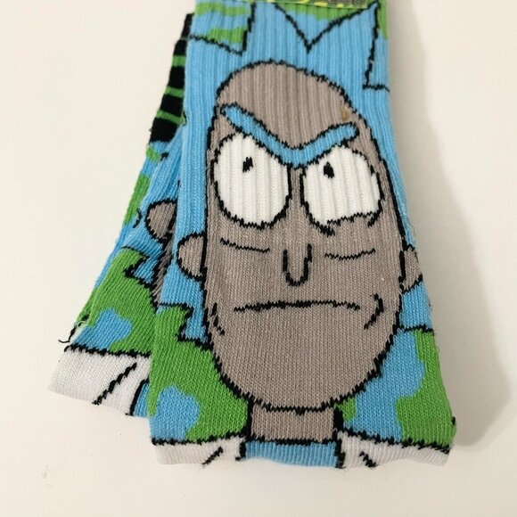 Rick and Morty Socks Shoe Size 6-12 Adult Swim - Picture 4 of 13